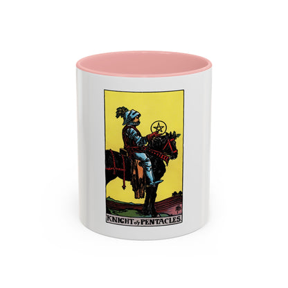 The Knight of Pentacles (Tarot Card) Accent Coffee Mug