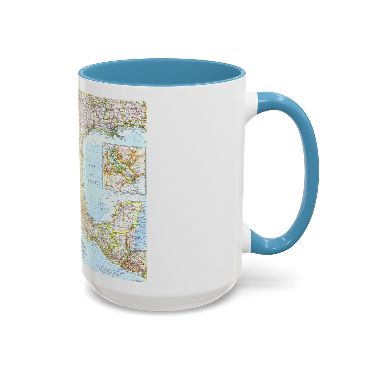 Central America - Mexico (1961) (Map) Accent Coffee Mug
