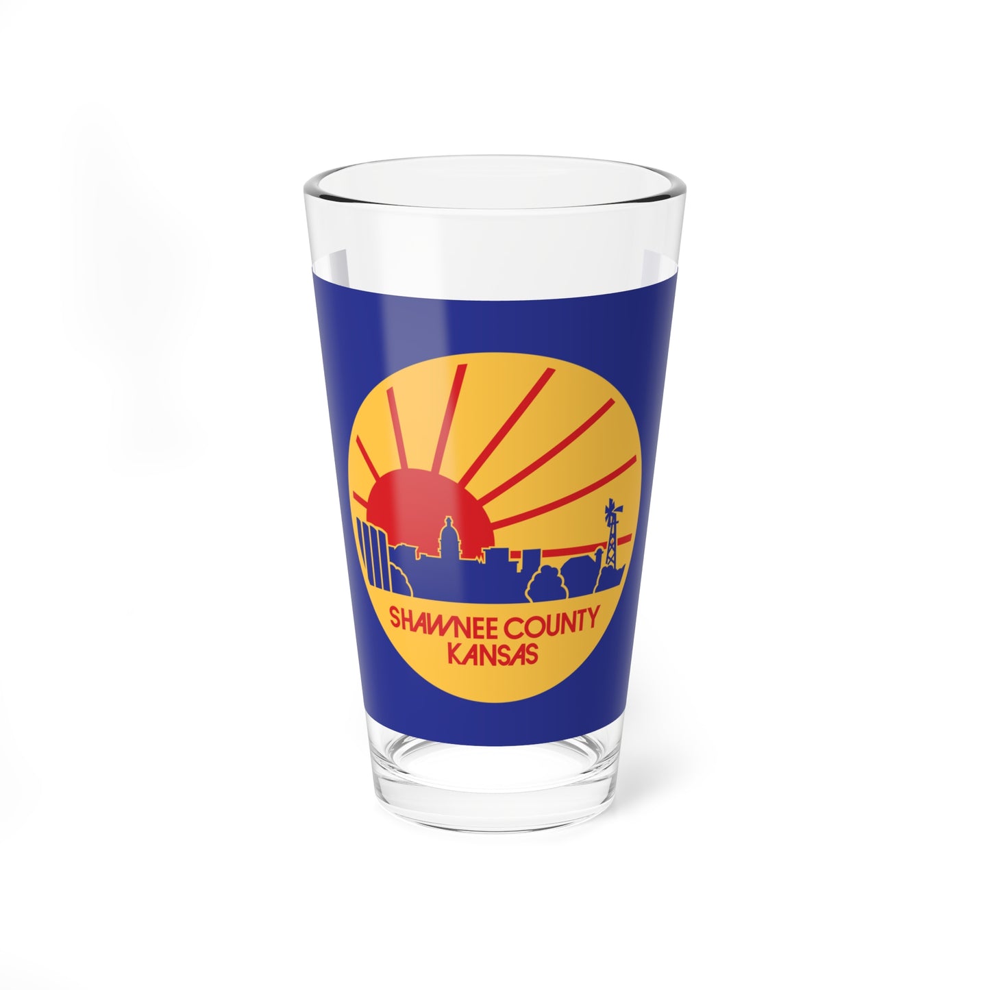 Flag of Shawnee County Kansas (United States) Pint Glass 16oz