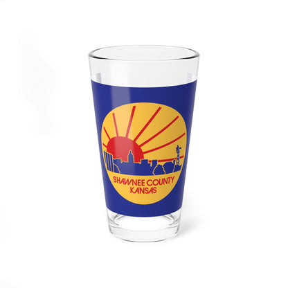 Flag of Shawnee County Kansas (United States) Pint Glass 16oz