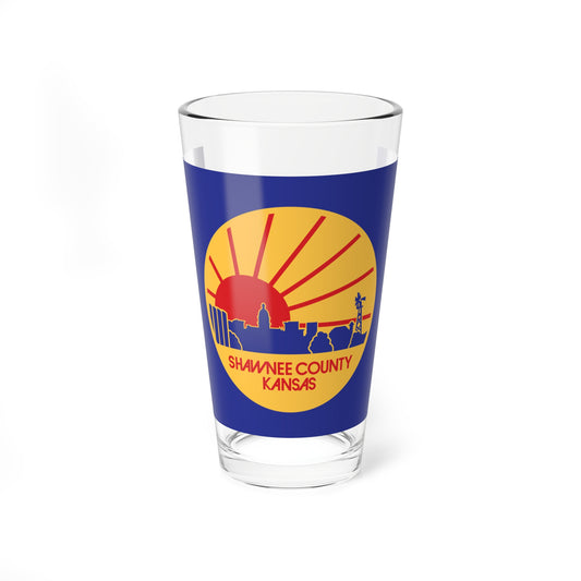 Flag of Shawnee County Kansas (United States) Pint Glass 16oz