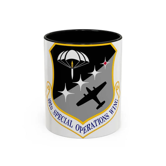 492 Special Operations Wing AFSOC (U.S. Air Force) Accent Coffee Mug 11oz Black - Go Mug Yourself