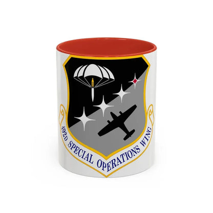 492 Special Operations Wing AFSOC (U.S. Air Force) Accent Coffee Mug 11oz Red - Go Mug Yourself