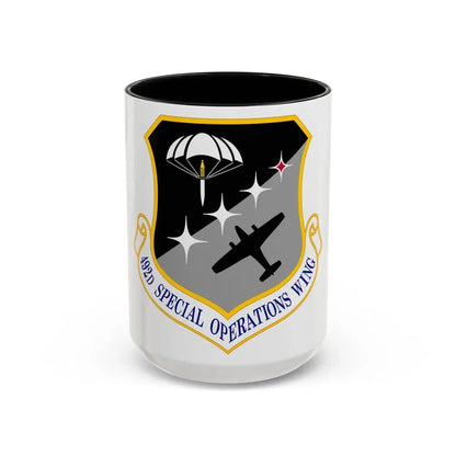 492 Special Operations Wing AFSOC (U.S. Air Force) Accent Coffee Mug 15oz Black - Go Mug Yourself
