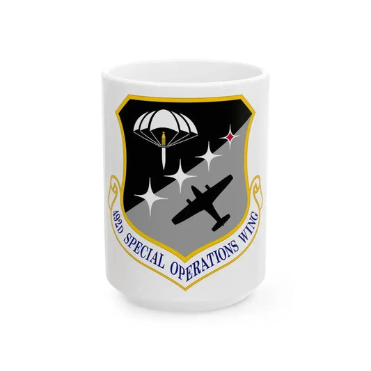 492 Special Operations Wing AFSOC (U.S. Air Force) White Coffee Mug 15oz - Go Mug Yourself