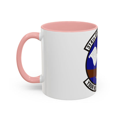 Tasse à café décorative du 314e escadron contractant (US Air Force)