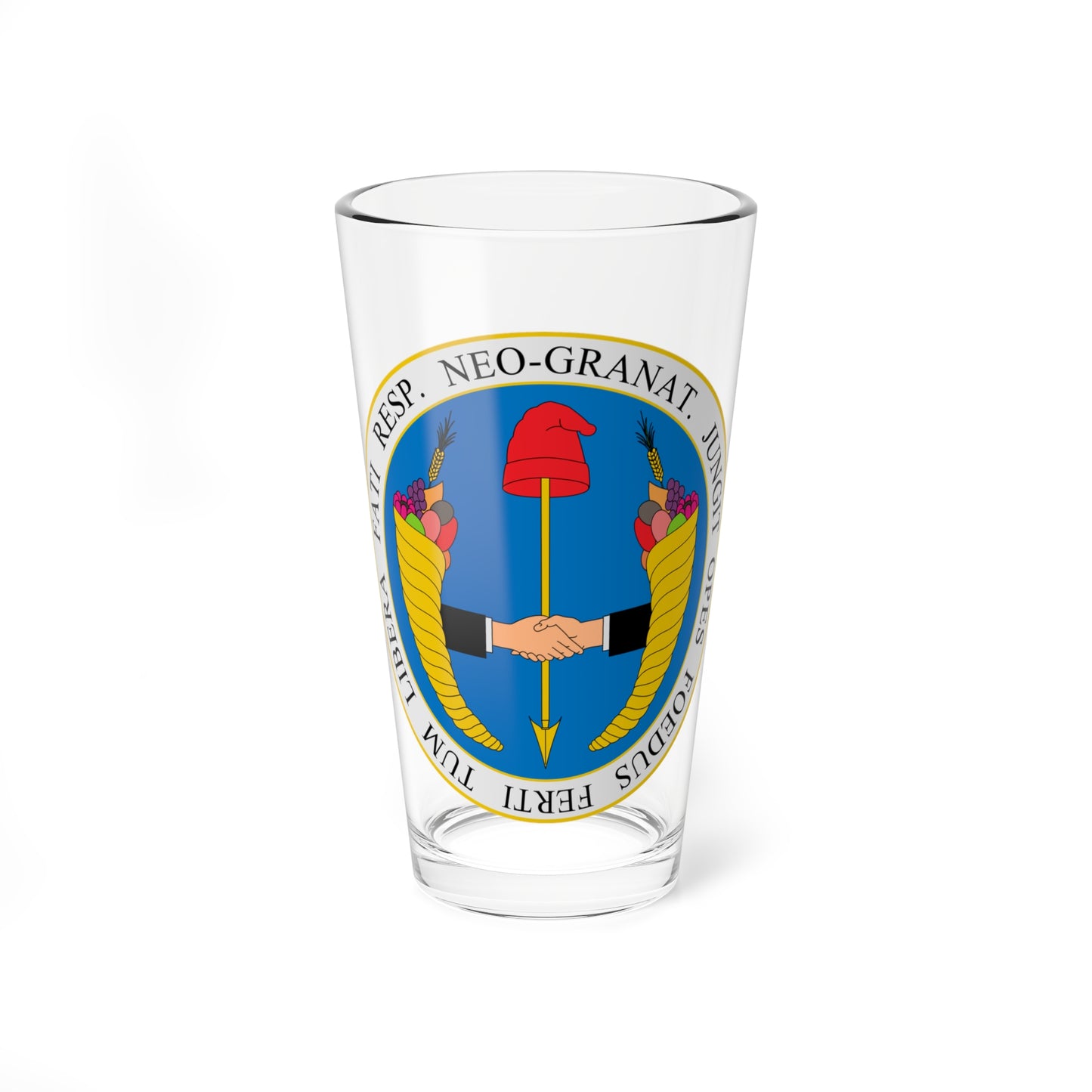 Coat of arms of United Provinces of New Granada provisional (Coat of Arms) Pint Glass 16oz