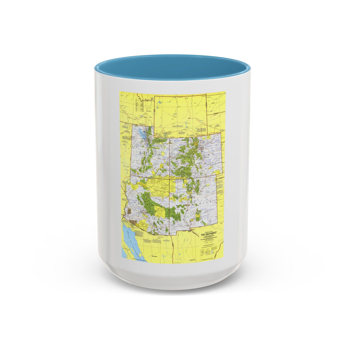 USA - Southwest 1 (1977) (Map) Accent Coffee Mug