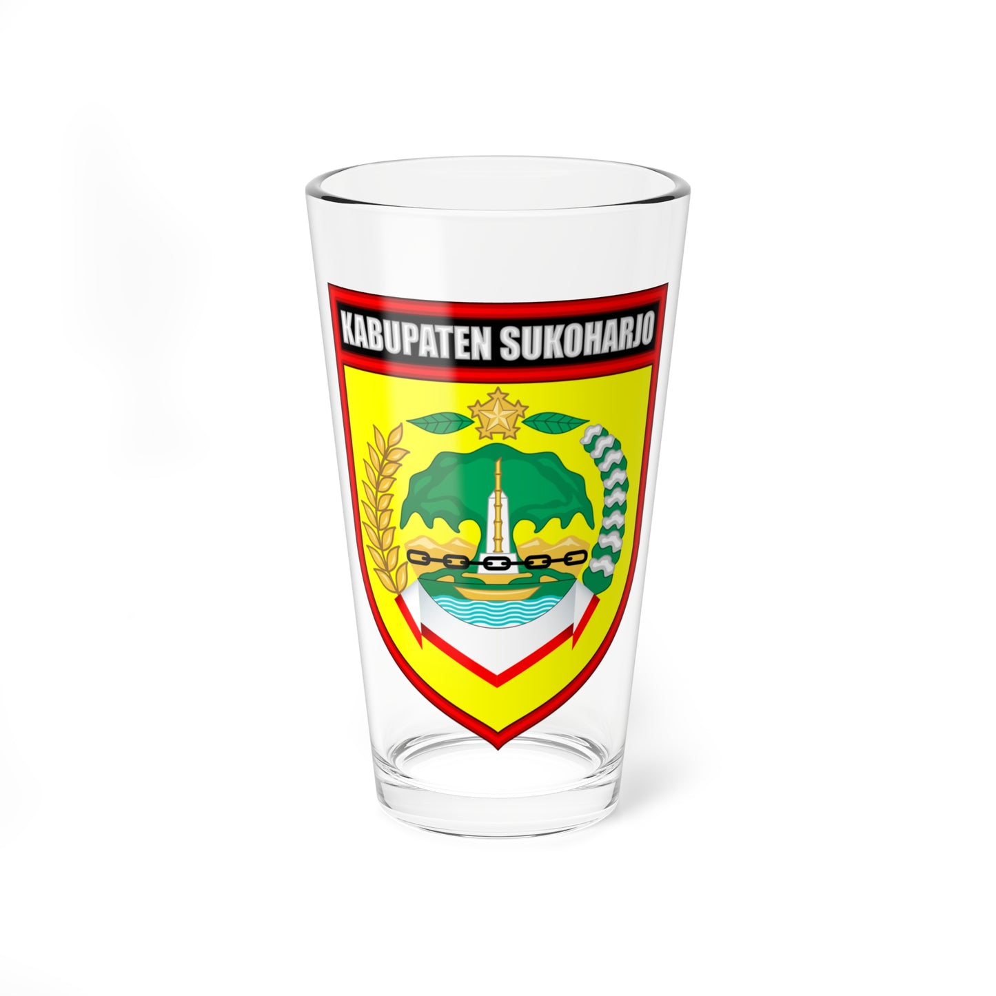 Seal of Sukoharjo Regency (Indonesia) (Coat of Arms) Pint Glass 16oz