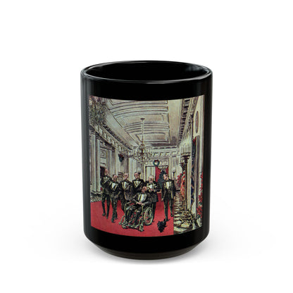 Churchill's Visit, This Week Magazine, January 19, 1964 - Black Coffee Mug-15oz-Go Mug Yourself