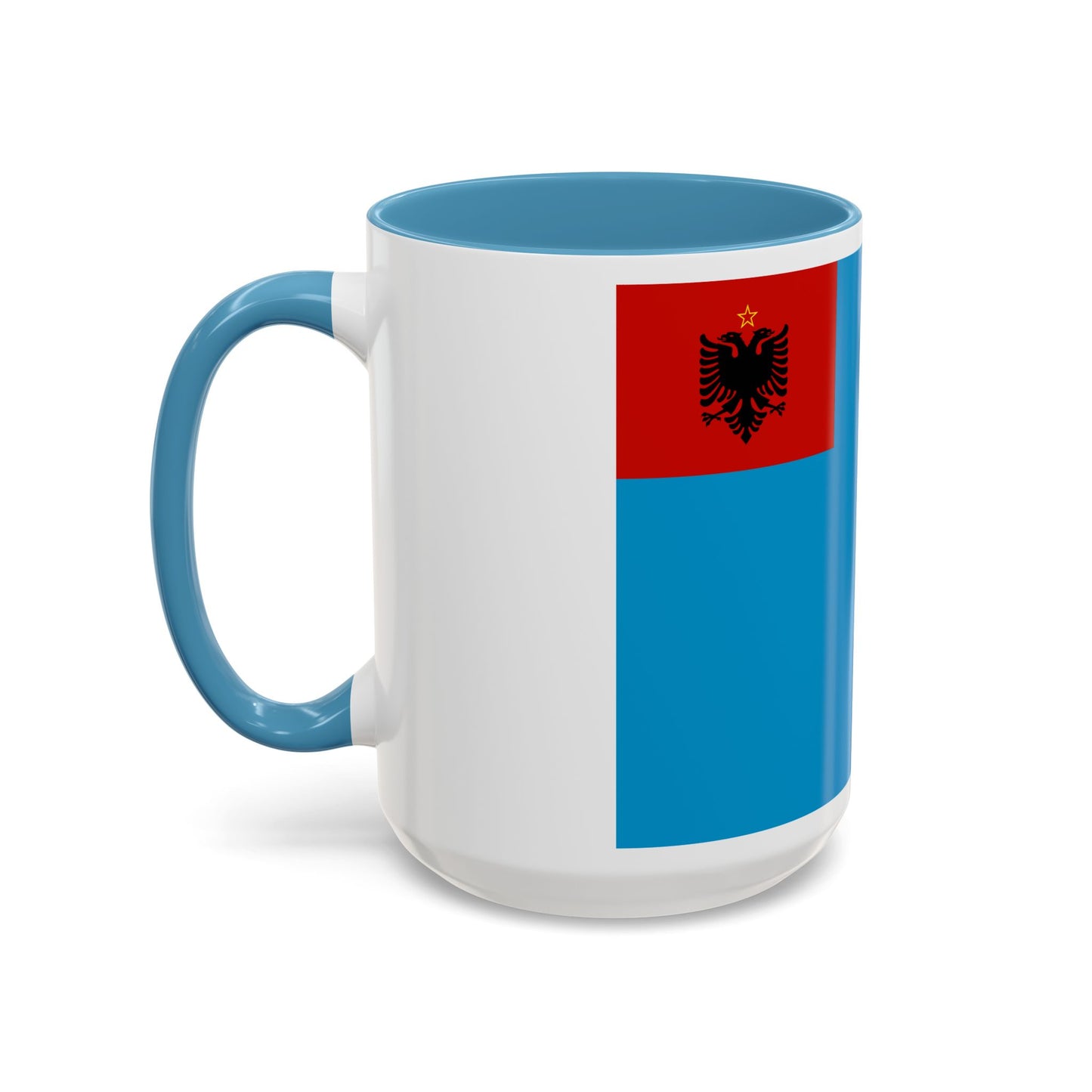 Naval Ensign of Albania 1954 to 1958 - Accent Coffee Mug