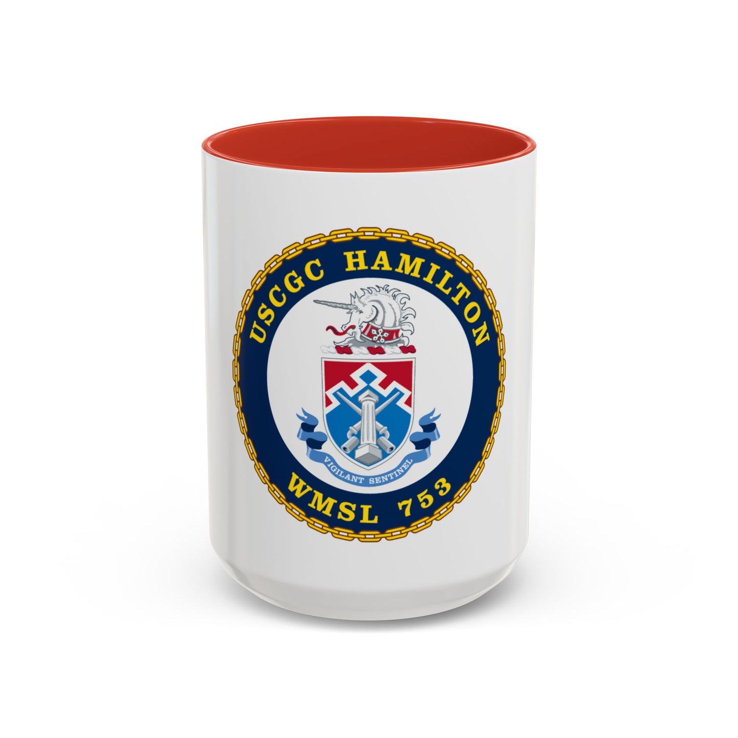 USCGC Hamilton WMSL 753 (U.S. Coast Guard) Accent Coffee Mug