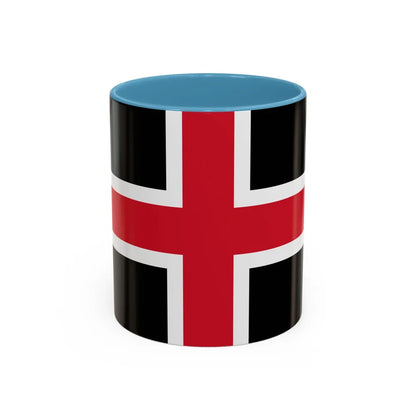 Flag of Durham UK - Accent Coffee Mug-11oz-Light Blue-Go Mug Yourself