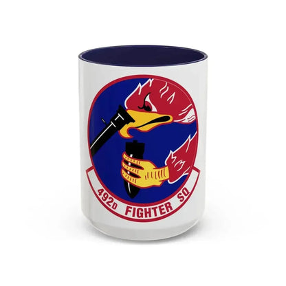 492d Fighter Squadron (U.S. Air Force) Accent Coffee Mug 15oz Navy - Go Mug Yourself
