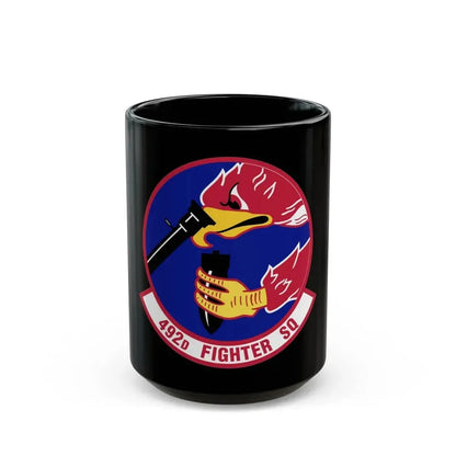 492d Fighter Squadron (U.S. Air Force) Black Coffee Mug 15oz - Go Mug Yourself