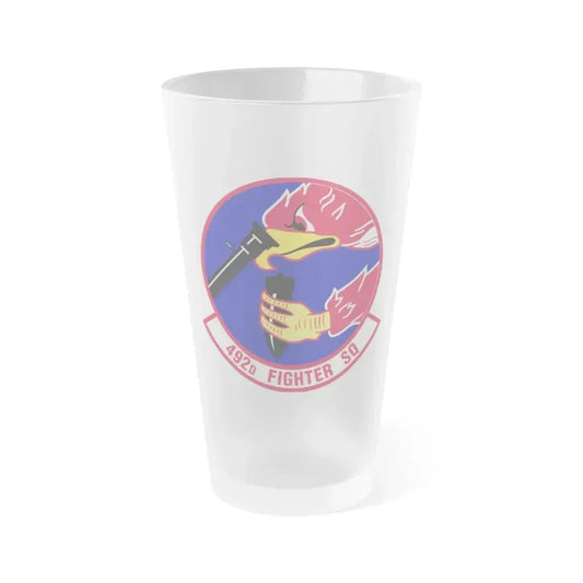 492d Fighter Squadron (U.S. Air Force) Frosted Pint Glass 16oz 16oz Frosted - Go Mug Yourself