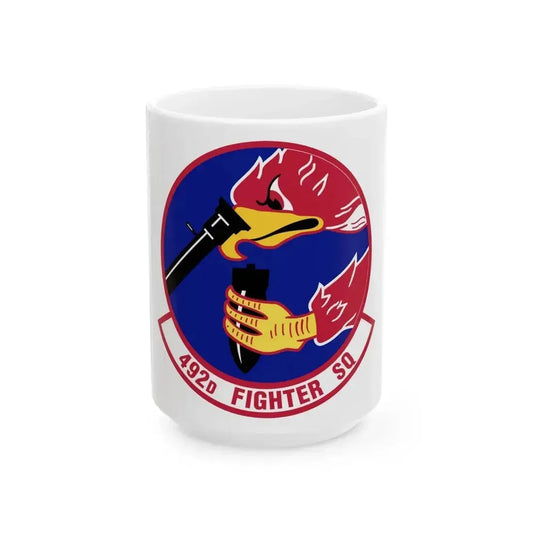 492d Fighter Squadron (U.S. Air Force) White Coffee Mug 15oz - Go Mug Yourself