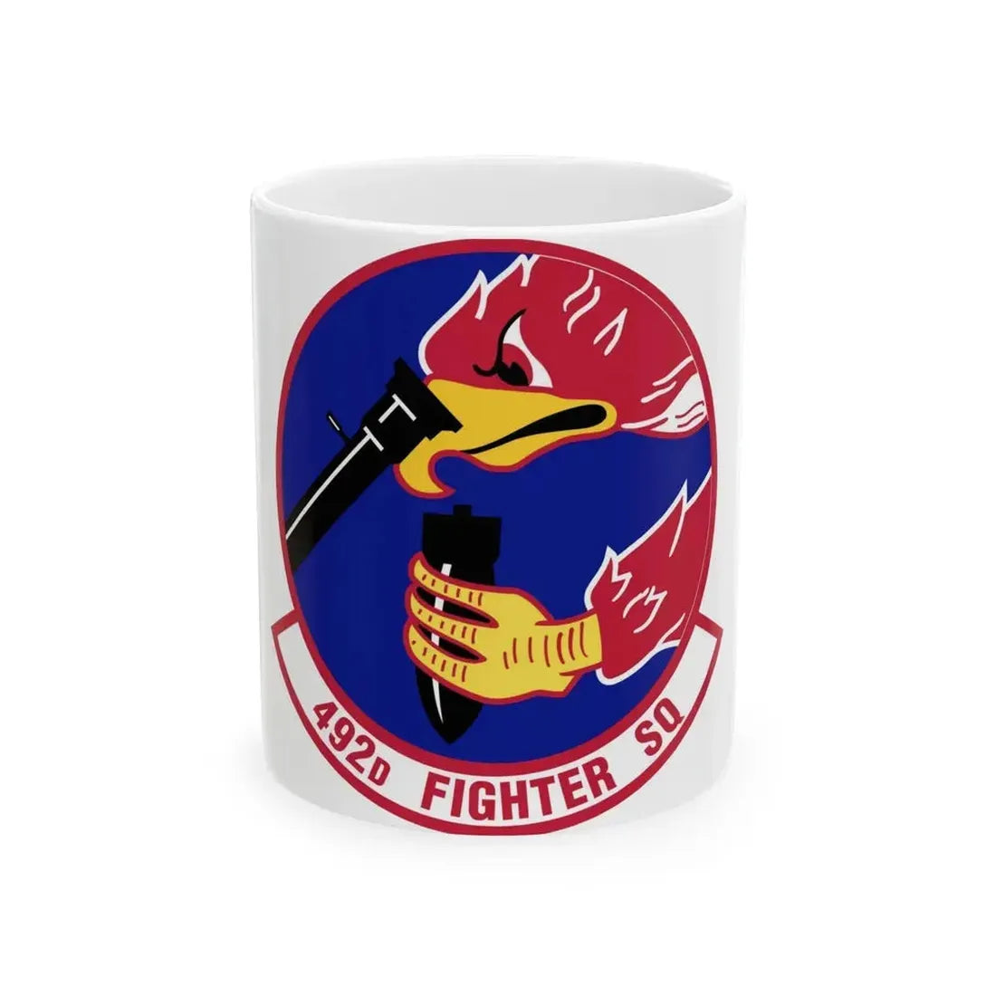 492d Fighter Squadron (U.S. Air Force) White Coffee Mug - Go Mug Yourself