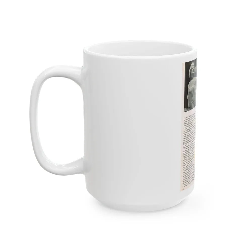 Greta Thyssen #89 - Photo & Article (Vintage Female Icon) White Coffee Mug-Go Mug Yourself