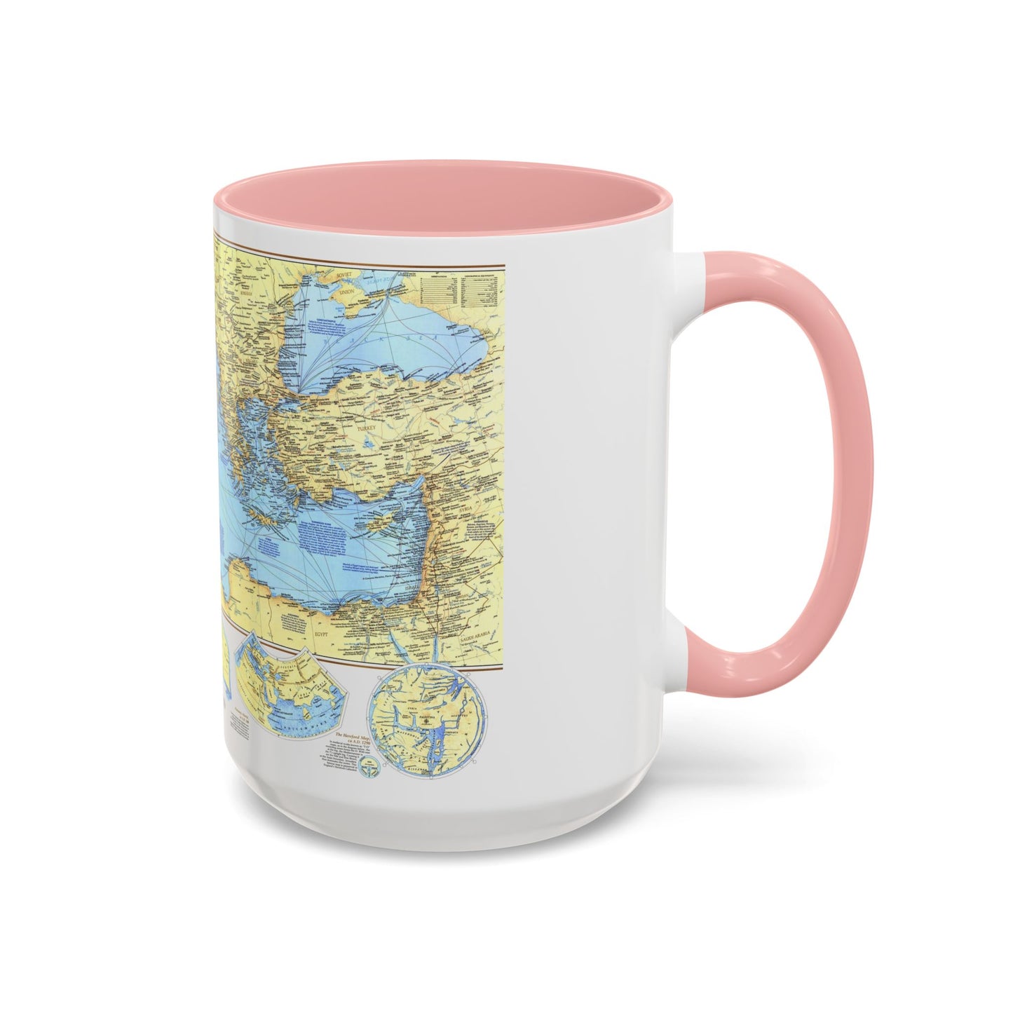 Mediterranean - Historic , 800 BC to AD 1500 (1982) (Map) Accent Coffee Mug