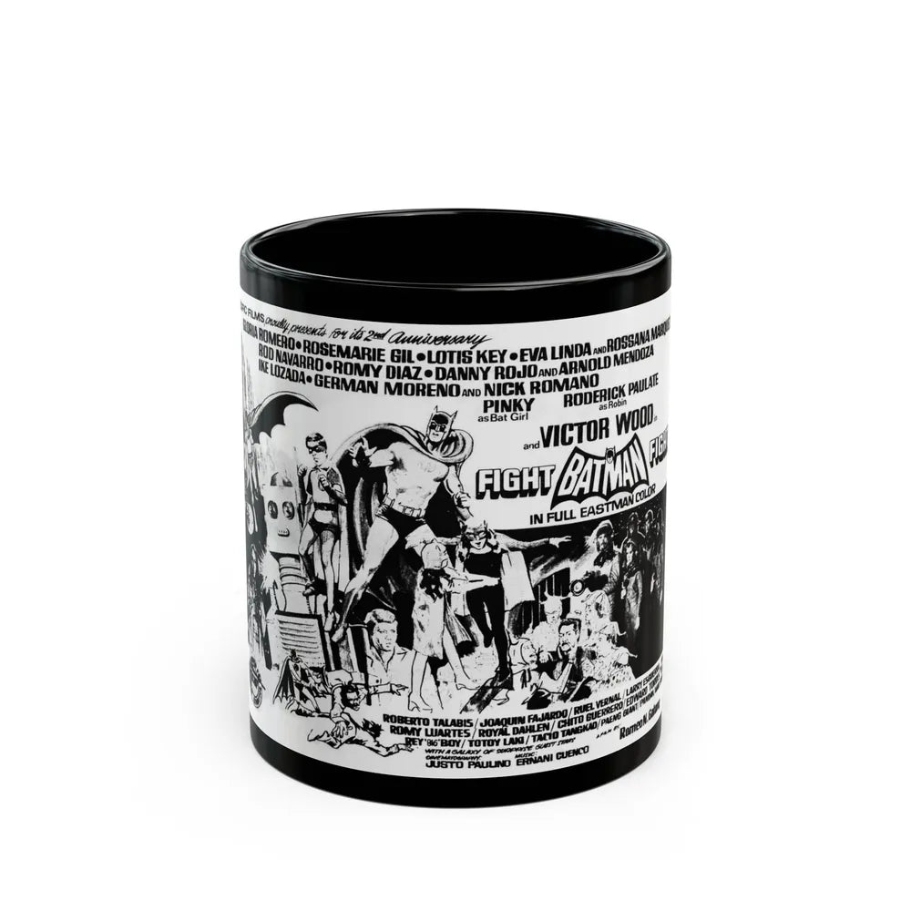 FIGHT BATMAN FIGHT (2) 1973 Movie Poster - Black Coffee Mug-11oz-Go Mug Yourself