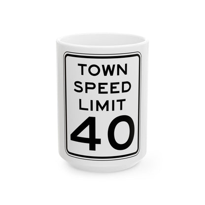 NYSDOT NYR2-6 (New York) (Road Sign) White Coffee Mug