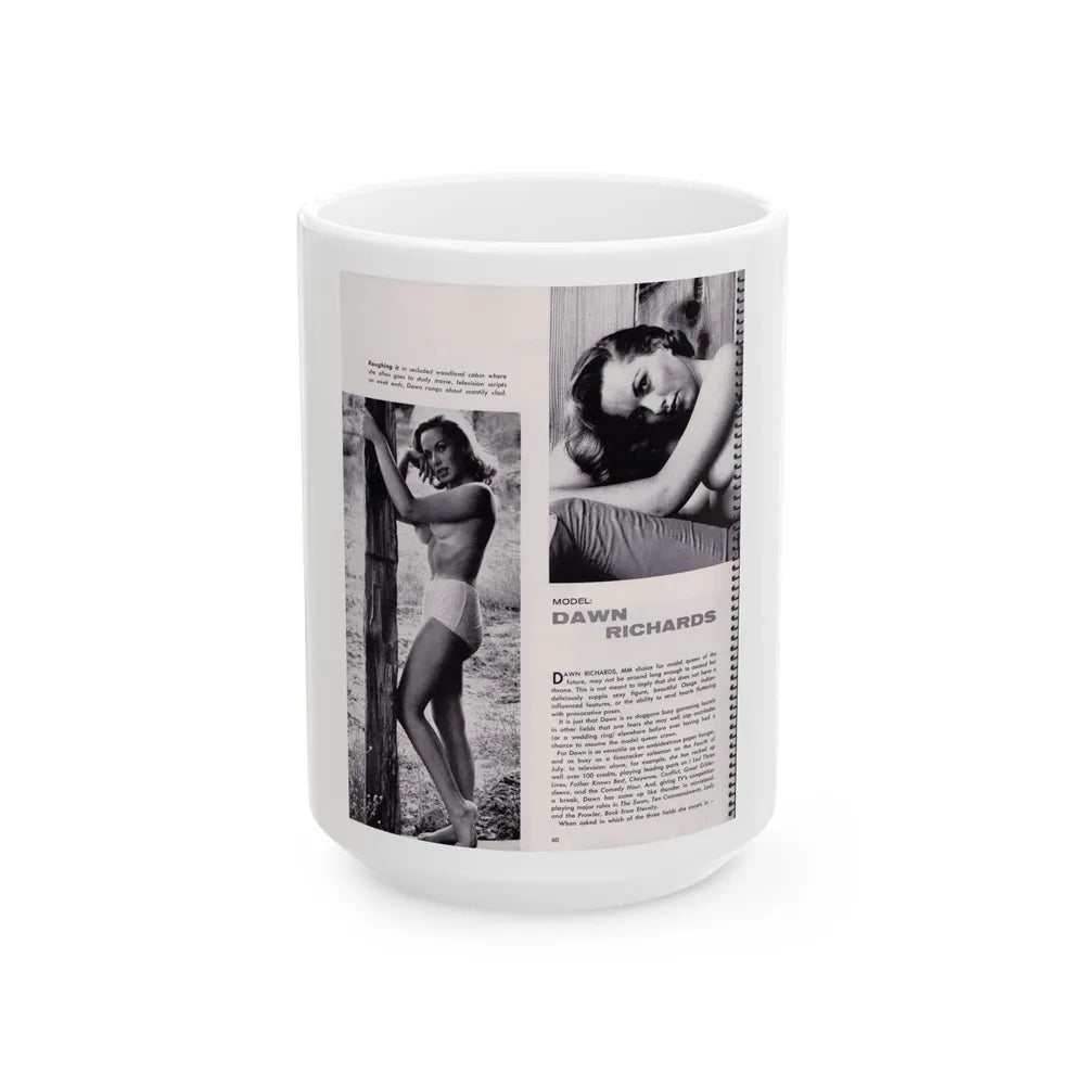 Dawn Richard #97 - Modern Man 1960 Yearbook Queens (Vintage Female Icon) White Coffee Mug-15oz-Go Mug Yourself