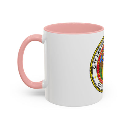 Seal of Honolulu Hawaii - Accent Coffee Mug