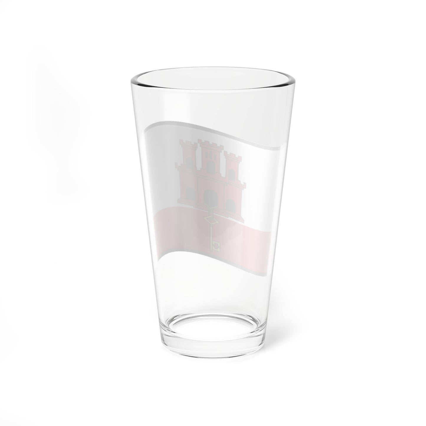 Nuvola Gibraltarian flag (United Kingdom) Pint Glass 16oz