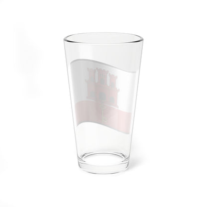 Nuvola Gibraltarian flag (United Kingdom) Pint Glass 16oz