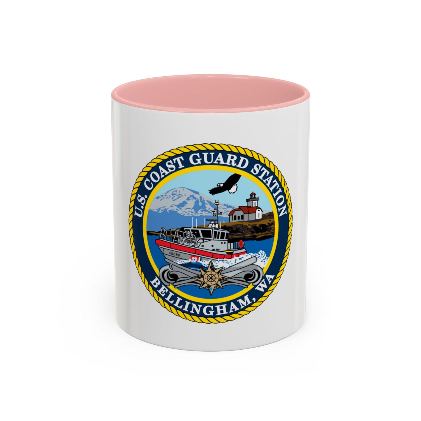 USCG Station Bellingham WA (U.S. Coast Guard) Accent Coffee Mug