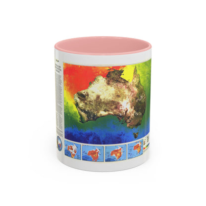 Australia's Continental Odyssey (1988) (Map) Accent Coffee Mug