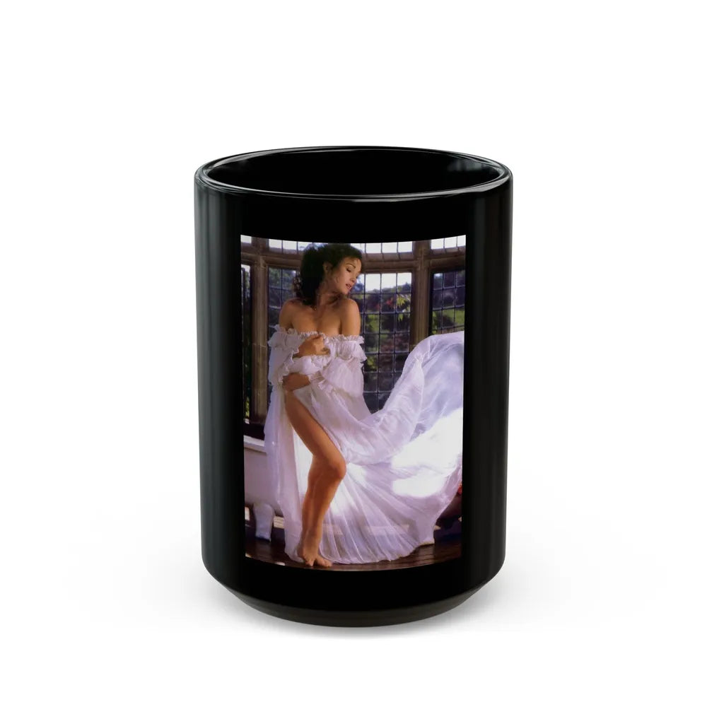 Jane Seymour #82 (Vintage Female Icon) Black Coffee Mug-15oz-Go Mug Yourself