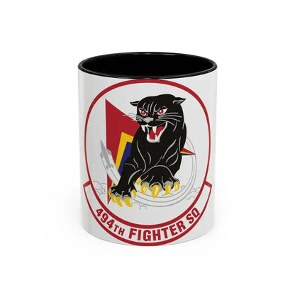 494th Fighter Squadron (U.S. Air Force) Accent Coffee Mug 11oz Black - Go Mug Yourself