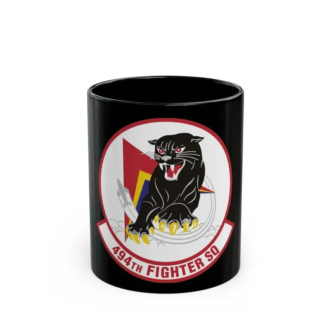 494th Fighter Squadron (U.S. Air Force) Black Coffee Mug 11oz - Go Mug Yourself