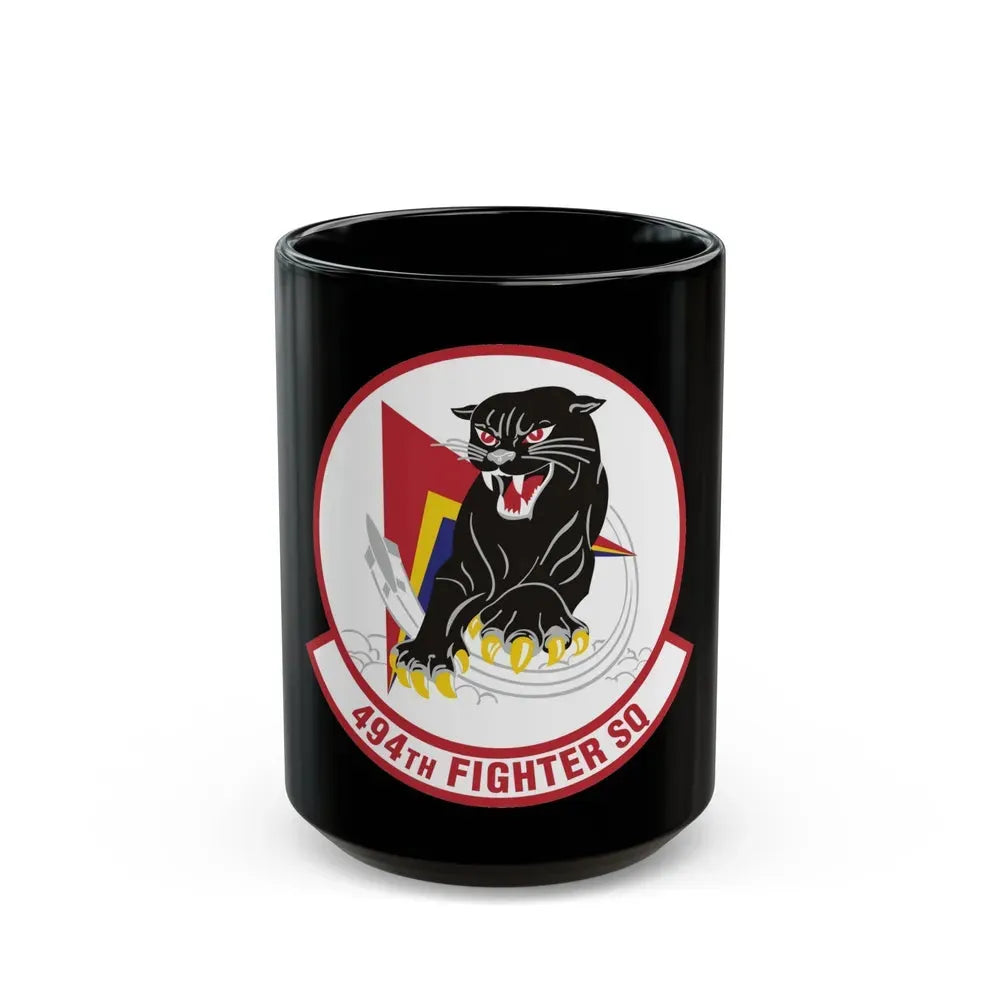 494th Fighter Squadron (U.S. Air Force) Black Coffee Mug 15oz - Go Mug Yourself