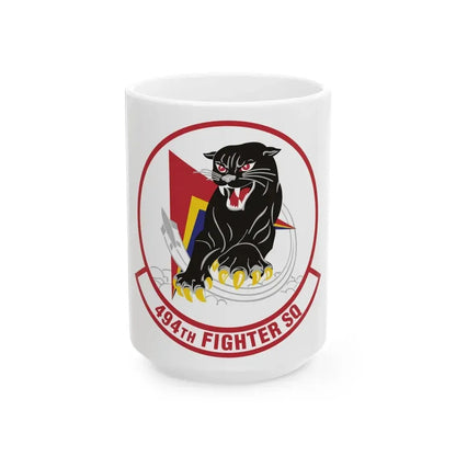 494th Fighter Squadron (U.S. Air Force) White Coffee Mug 15oz - Go Mug Yourself