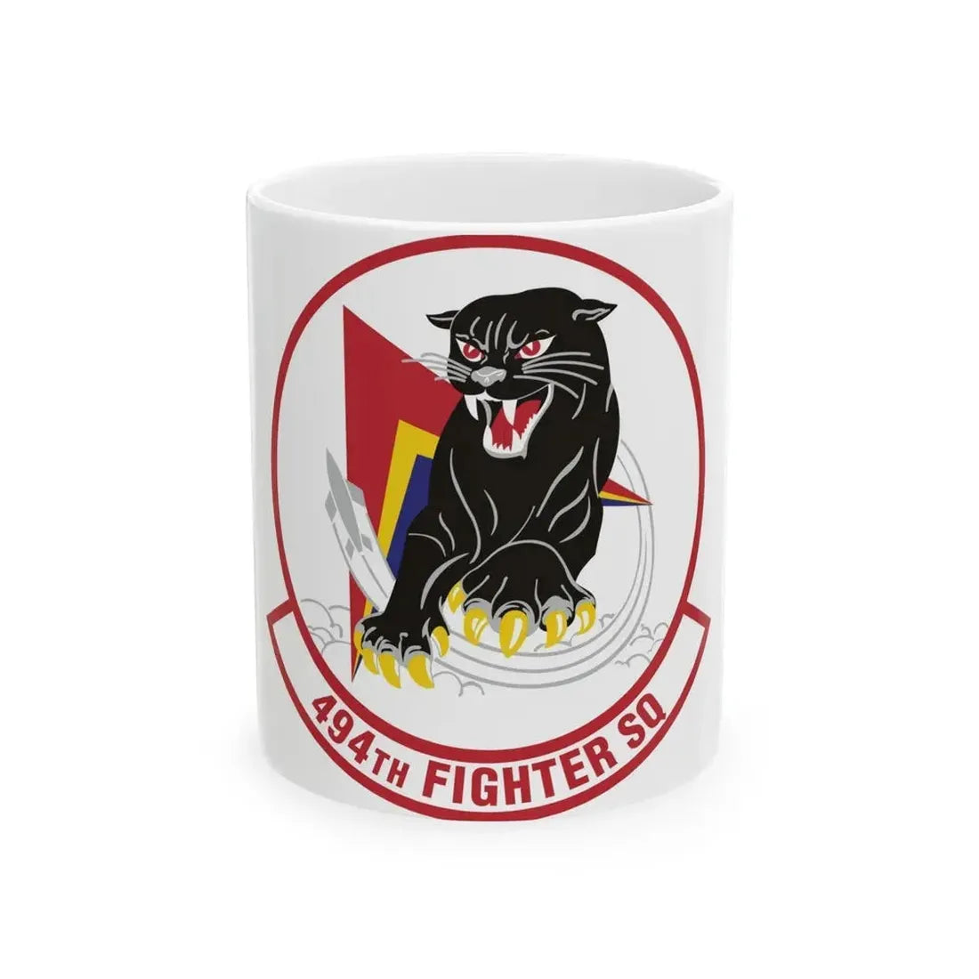 494th Fighter Squadron (U.S. Air Force) White Coffee Mug - Go Mug Yourself