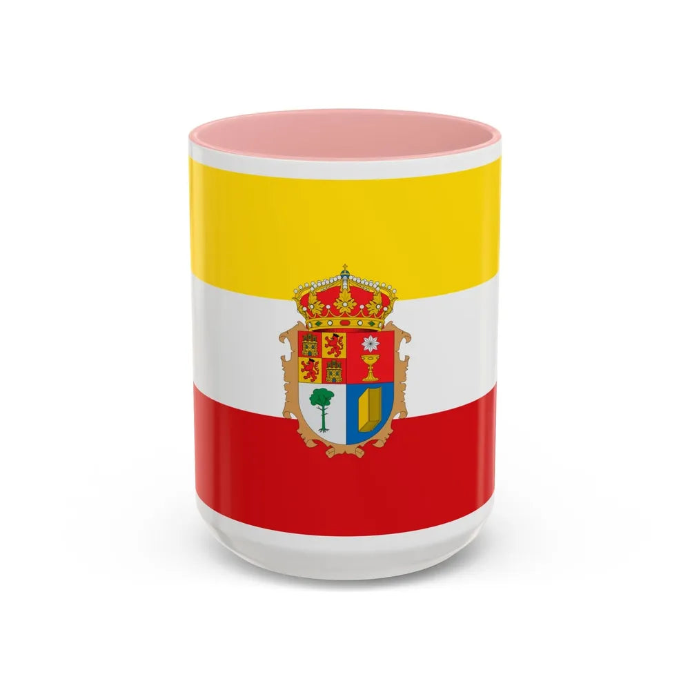 Flag of Cuenca Spain - Accent Coffee Mug-15oz-Pink-Go Mug Yourself