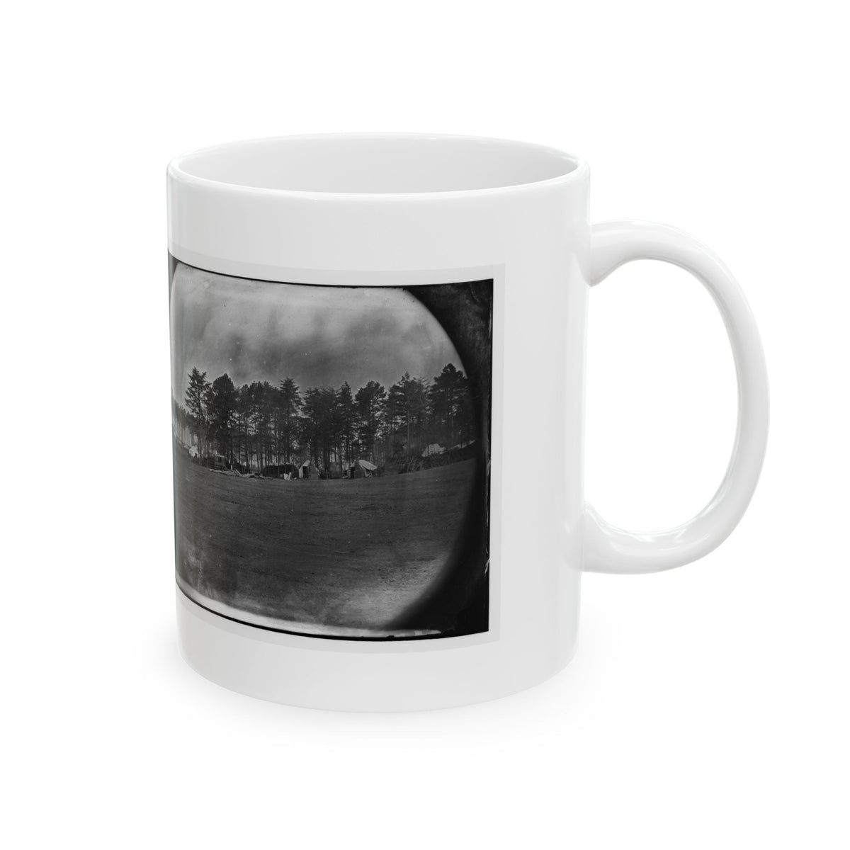 Brandy Station, Virginia. Quarters Of Capt. Clinton, C.S. Of Provost Marshals Department. Headquarters, Army Of The Potomac (U.S. Civil War) White Coffee Mug