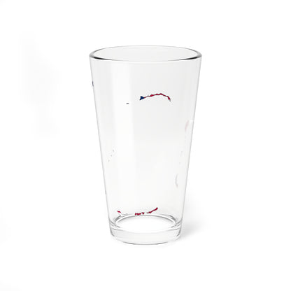 Bikini Atoll Flag Map (Marshall Islands) Pint Glass 16oz