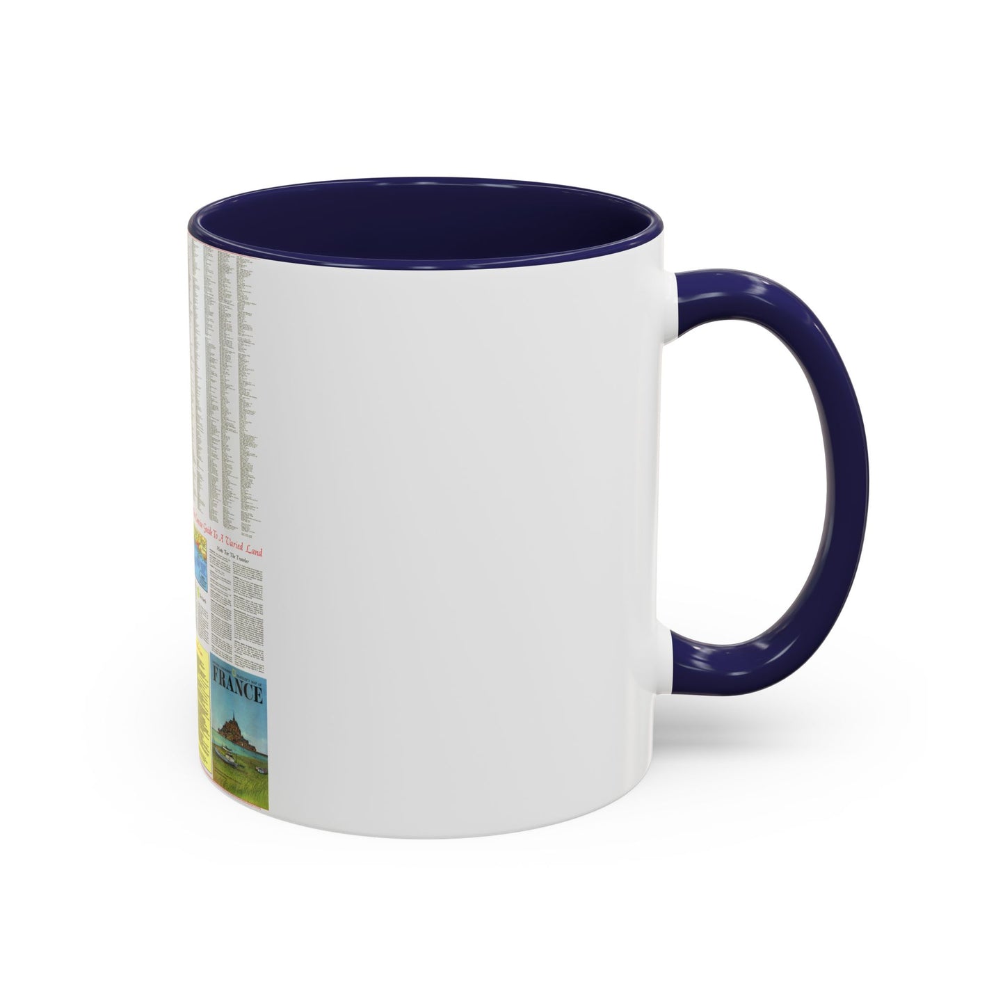 France - A Traveller's Map 2 (1971) (Map) Accent Coffee Mug