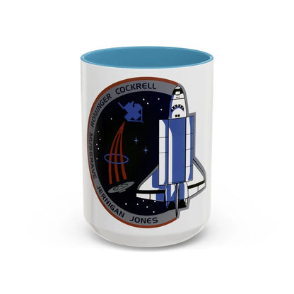 STS 80 (NASA) Accent Coffee Mug-15oz-Light Blue-Go Mug Yourself