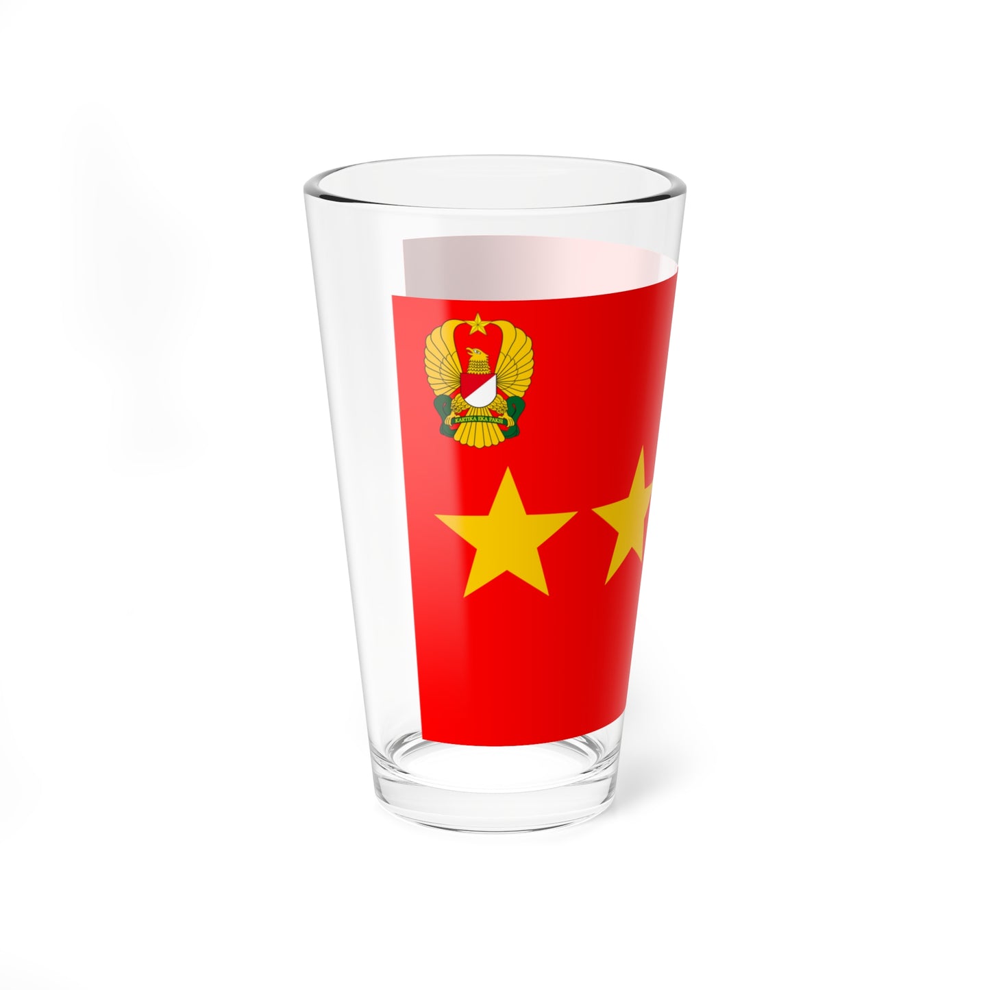 Rank flag of General for the Indonesian Army (Indonesia) Pint Glass 16oz