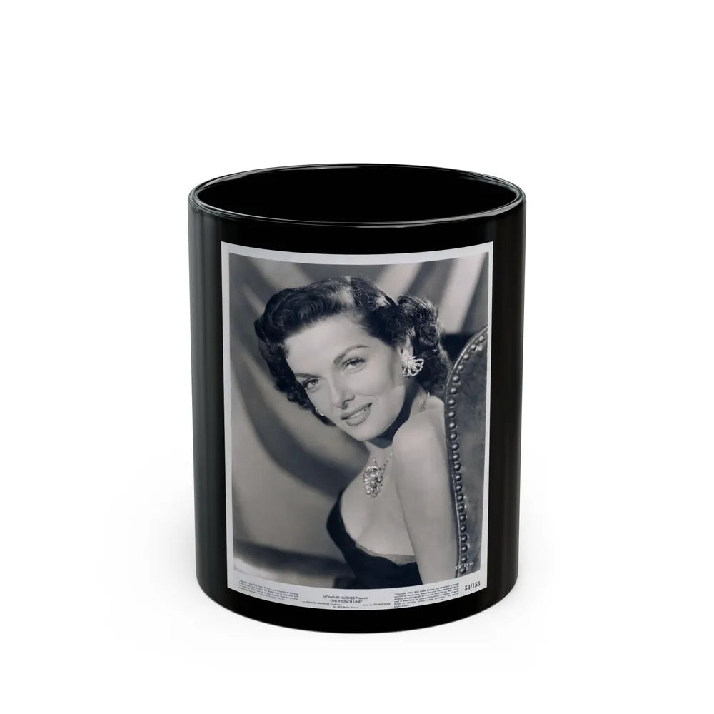 Jane Russell #231 (Vintage Female Icon) Black Coffee Mug-11oz-Go Mug Yourself