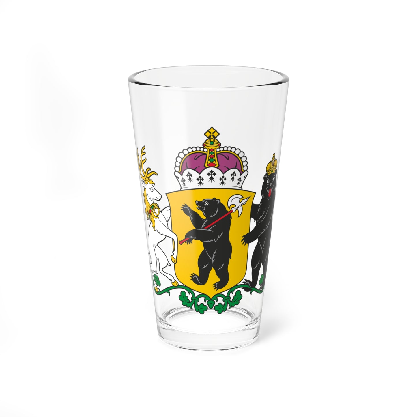 Coat of Arms of Yaroslavl Oblast 2011 full (Russia) (Coat of Arms) Pint Glass 16oz