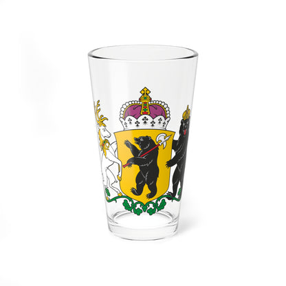 Coat of Arms of Yaroslavl Oblast 2011 full (Russia) (Coat of Arms) Pint Glass 16oz