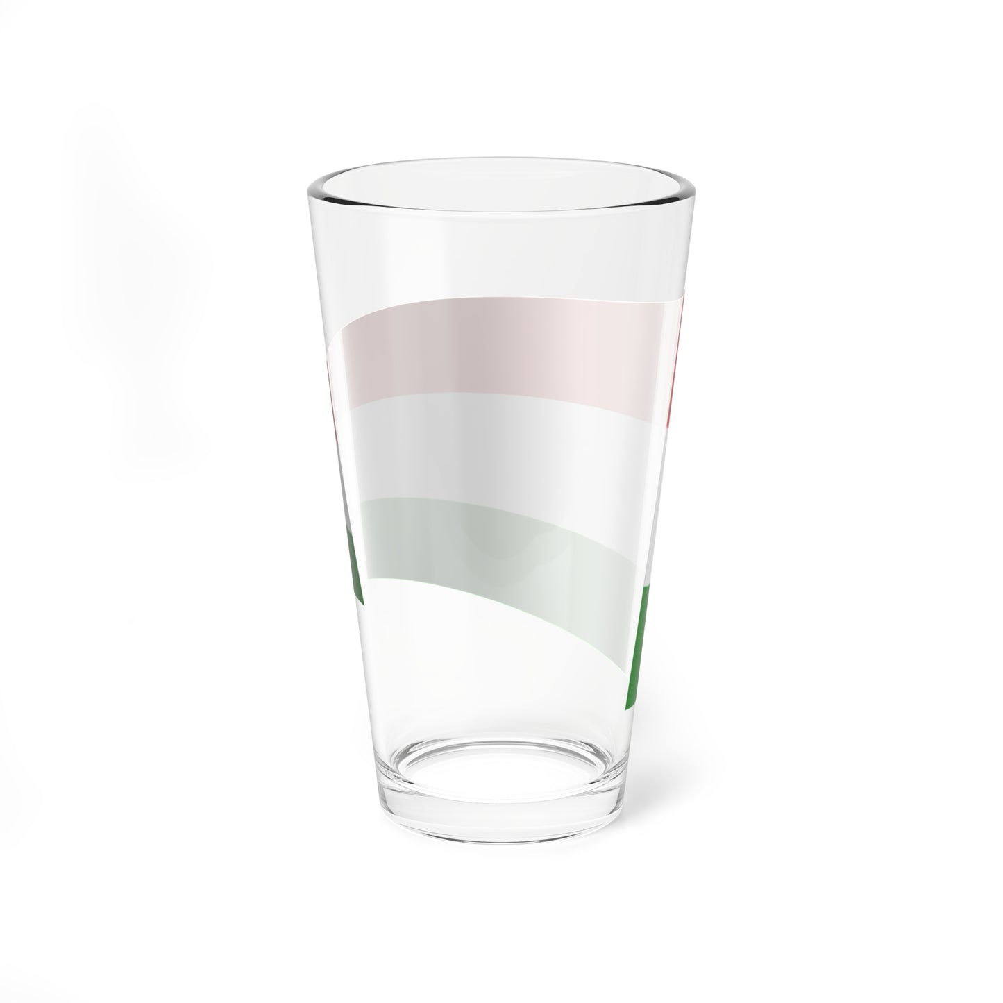 Hungary Flag - iconic waving (Hungary) Pint Glass 16oz
