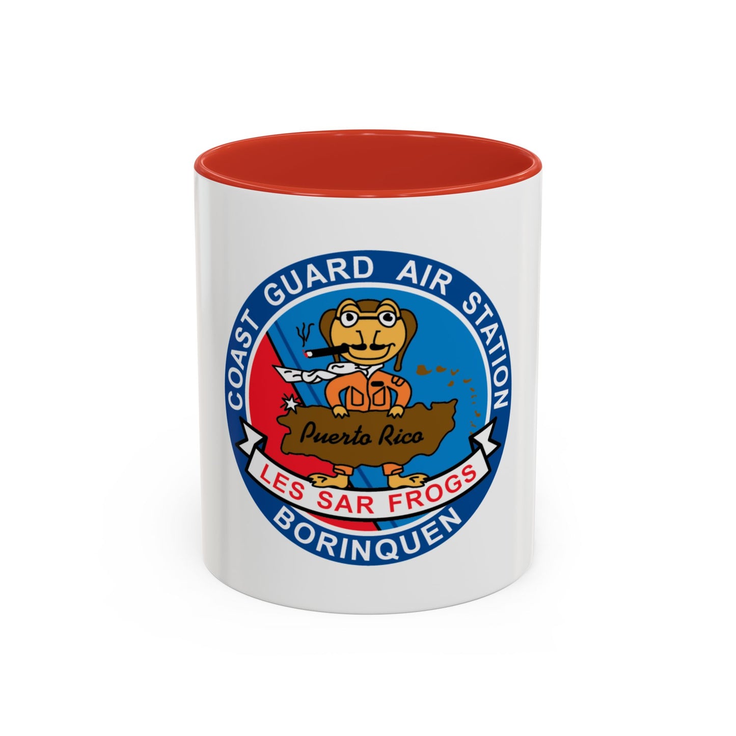 USCG Air Station Borinquen   Les SAR Frog (U.S. Coast Guard) Accent Coffee Mug