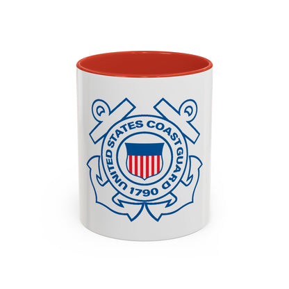 USCG Official Emblem (U.S. Coast Guard) Accent Coffee Mug
